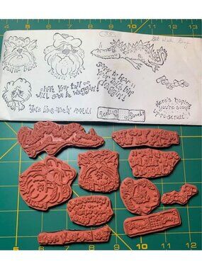Get Well Gang Unmounted Rubber Stamp Set By Lindys Stamp Gang